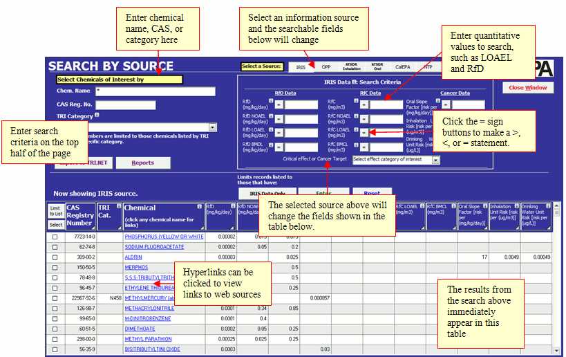 TRI-CHIP Search Page