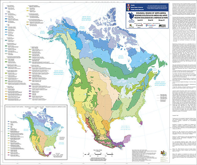 Map of Level I Ecoregions of North America