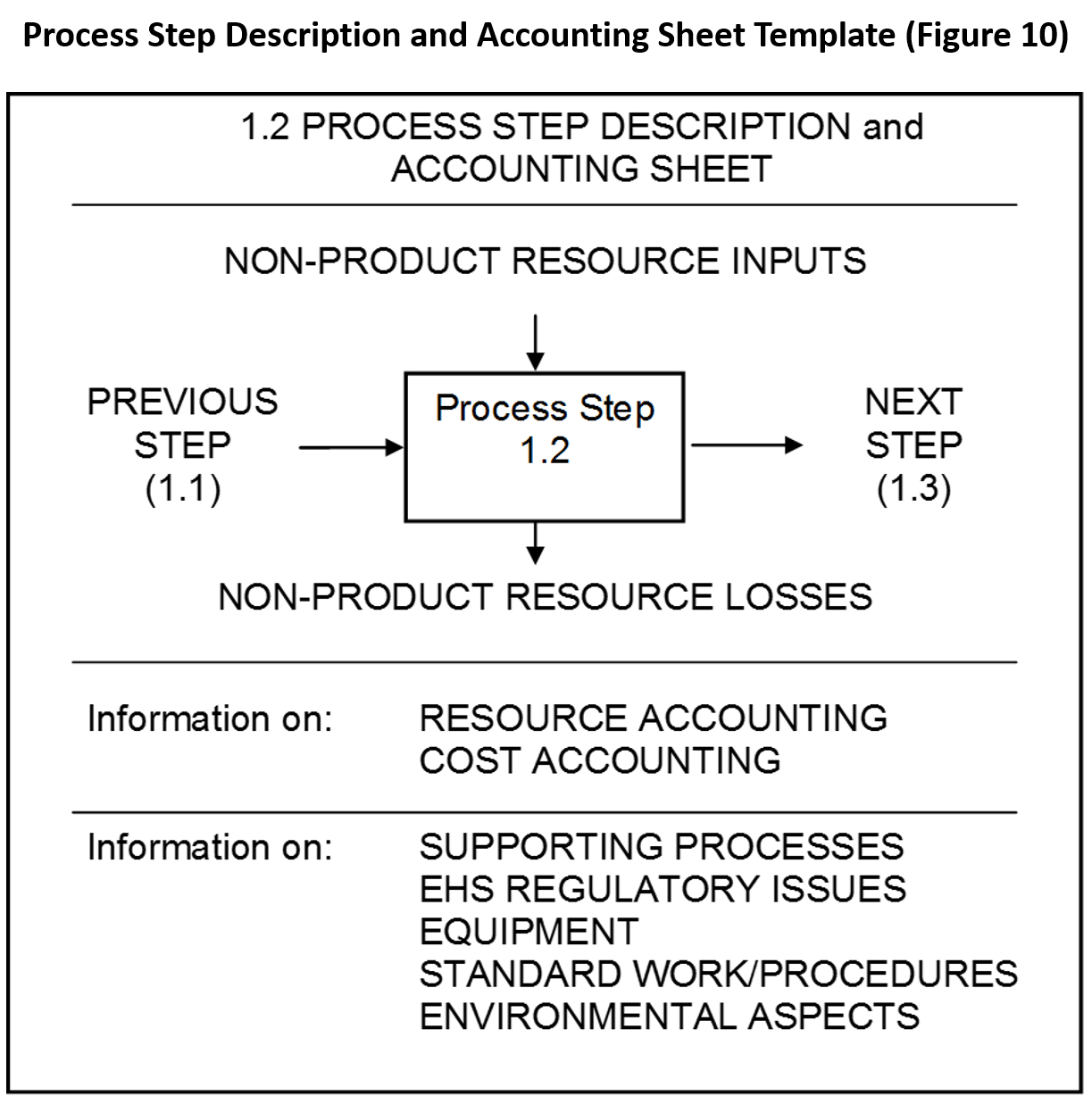 Process Step Description and Accounting Sheet Template (Figure 10)