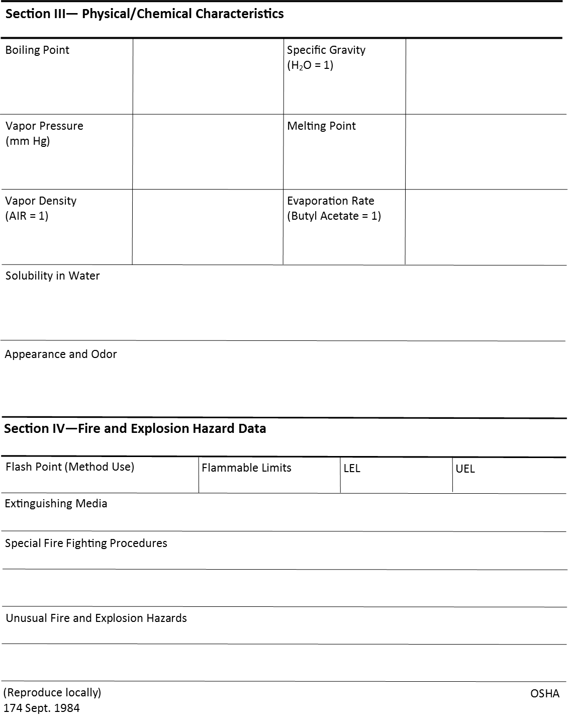 Material Safety Data Sheet Template Example 2