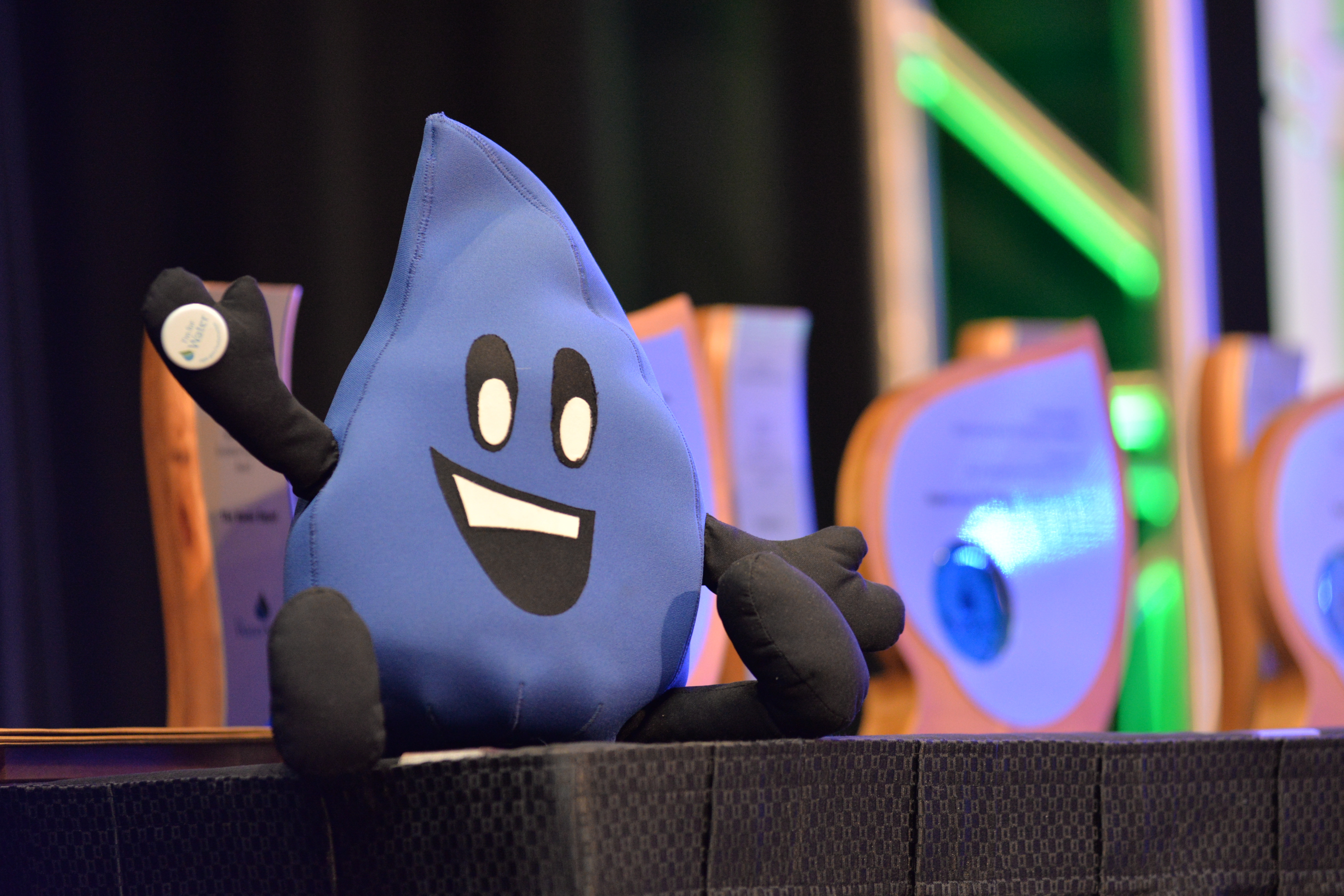 Flo, the WaterSense "spokesgallon," and the 2017 WaterSense Awards.