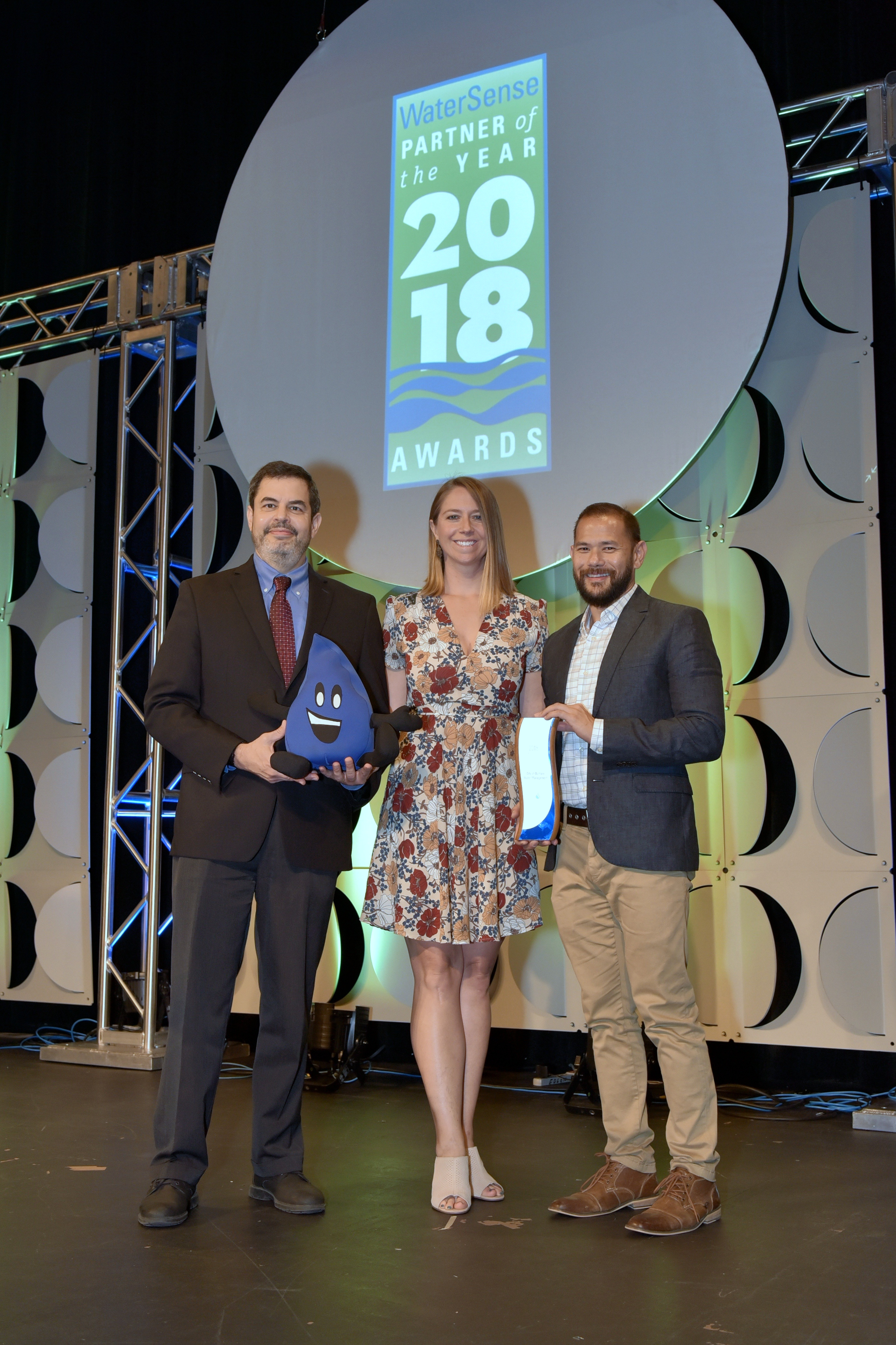 Excellence in Education and Outreach Award winner, City of Durham Water Management, with U.S. EPA's Raffael Stein.