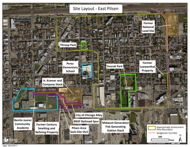 East Pilsen Soils site map