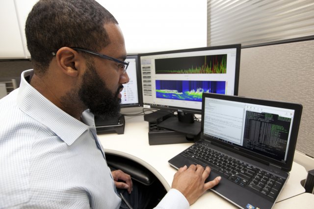 Joseph Wilkins, a modeler studying wildland fire emissions. 