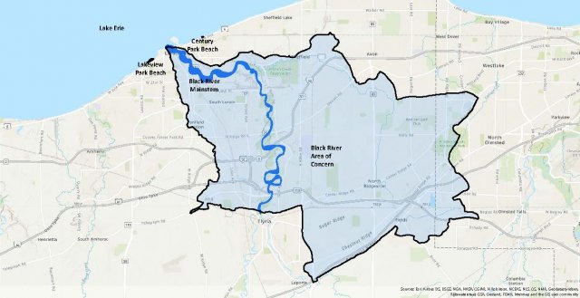 Black River AOC Boundary Map Image