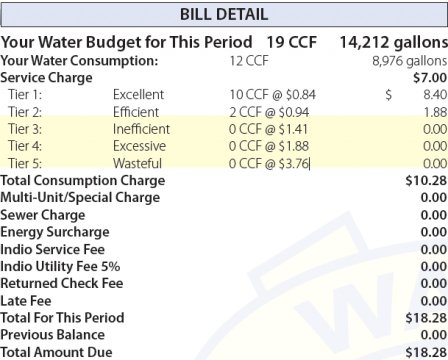 Example of a bill statement.