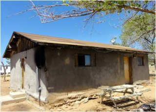 Home built with local materials containing uranium