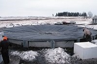 Biogas recovered from anaerobic digesters used for generating heat or electricity