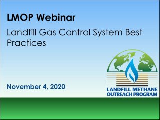 Landfill Gas Control System Best Practices Webinar image