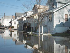 flooded homes