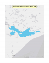 Map of the no-discharge zone for the Boundary Waters Canoe Area, MN