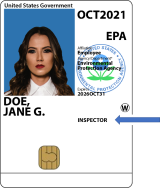 Image of PIV badge inspector credentials