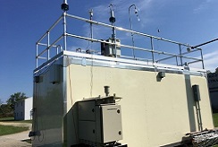 A passive sample deployed at the Louisville Air Pollution Control District shelter.