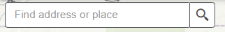 Screenshot of the top search on the mapping application