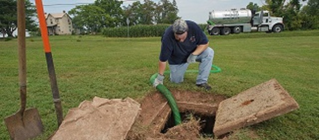 Septic system cleaning out