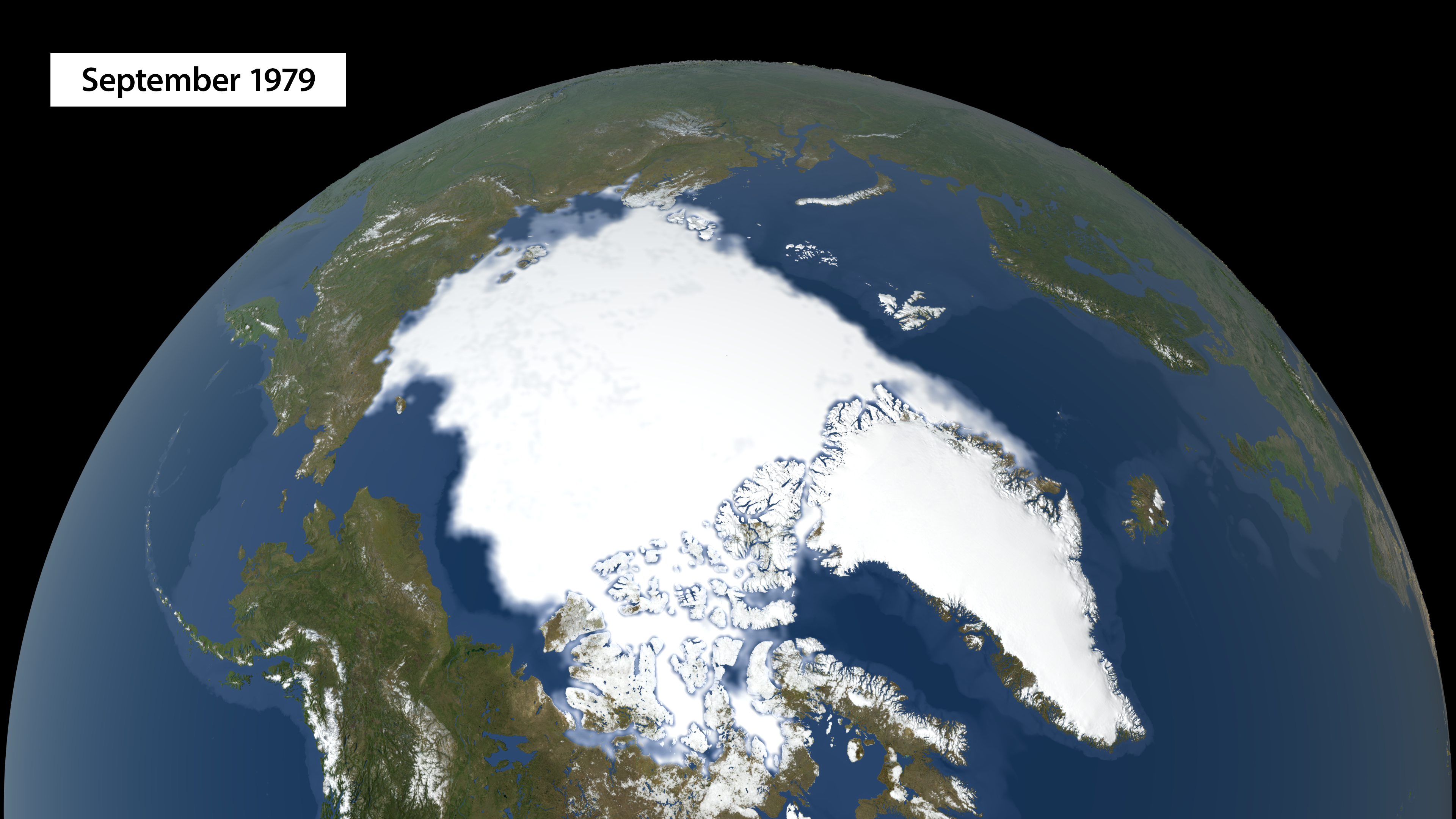 Map of Arctic sea ice in 1979