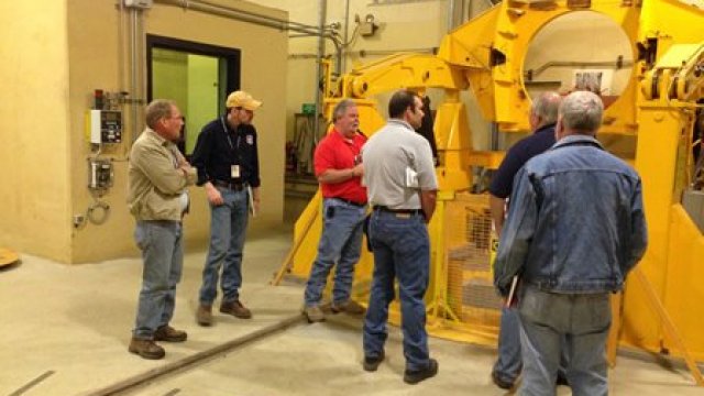 EPA's WIPP team tours the WIPP Waste Handling Facility with DOE staff