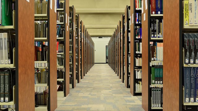 Library shelves