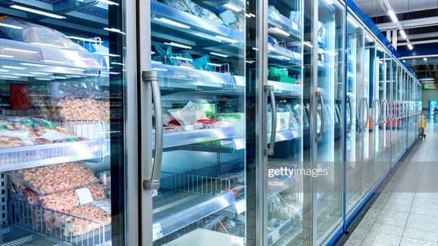 Various products in a supermarket aisle