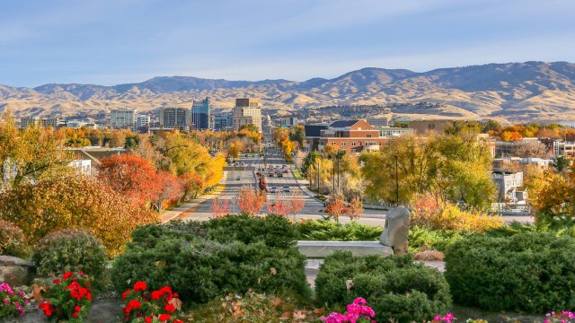 Panoramic view of downtown Boise, Idaho.