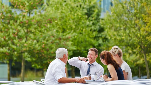 group of people meeting 