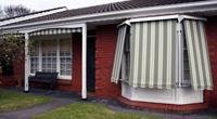 a house with shutters