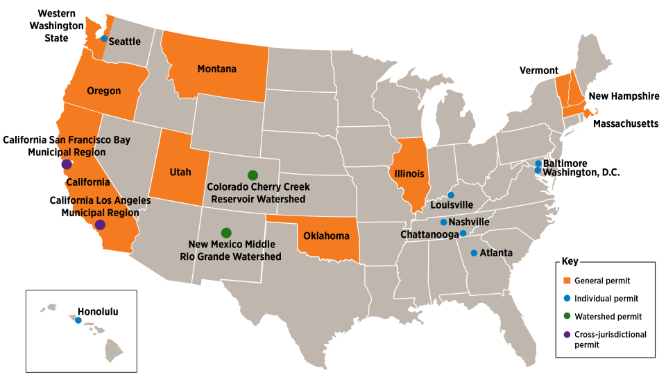 Green Infrastructure MS4 Permit Map