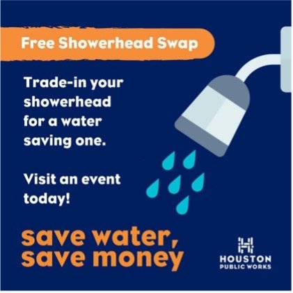 Harris-Galveston Subsidence District Shower Swap graphic.