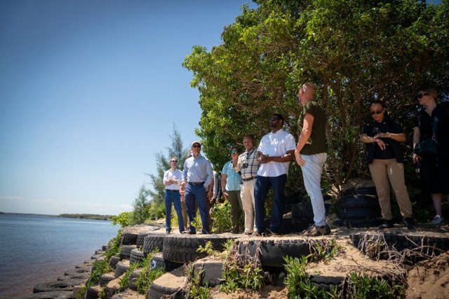  Administrator Regan at Macaneta Beach witnessing efforts to address coastal erosion. January 23, 2024