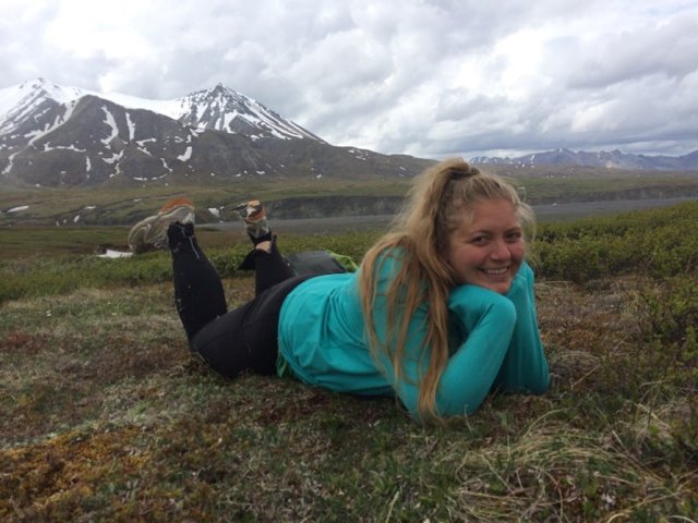 epa researcher megan klasick photo on a hike 