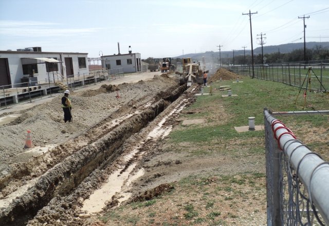 Cleanup of chlorinated solvents inadvertently released to the environment. Following contaminated soil removal and several studies to determine how to clean up the groundwater, an infiltration gallery was constructed to use in-situ chemical oxidation to breakdown VOCs in the groundwater. Additional infiltration cells were constructed in 2015 to facilitate the application of ISCO directly into suspected contamination source areas.