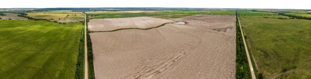 Figure 24. Aerial view of leveled rice fields