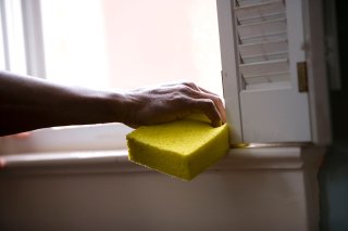 Using a sponge