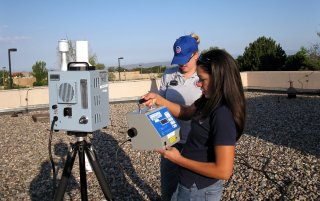 field teams building air sampler