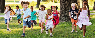 Children running