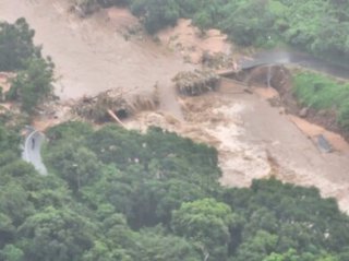 Flooded river in Durban