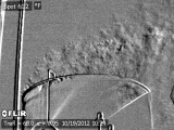 Image of an organic air emission as observed via a FLIR camera