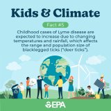 Childhood cases of Lyme disease are expected to increase due to changing temperatures and rainfall which affects the range and population size of blacklegged ticks (deer ticks).